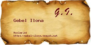 Gebel Ilona névjegykártya